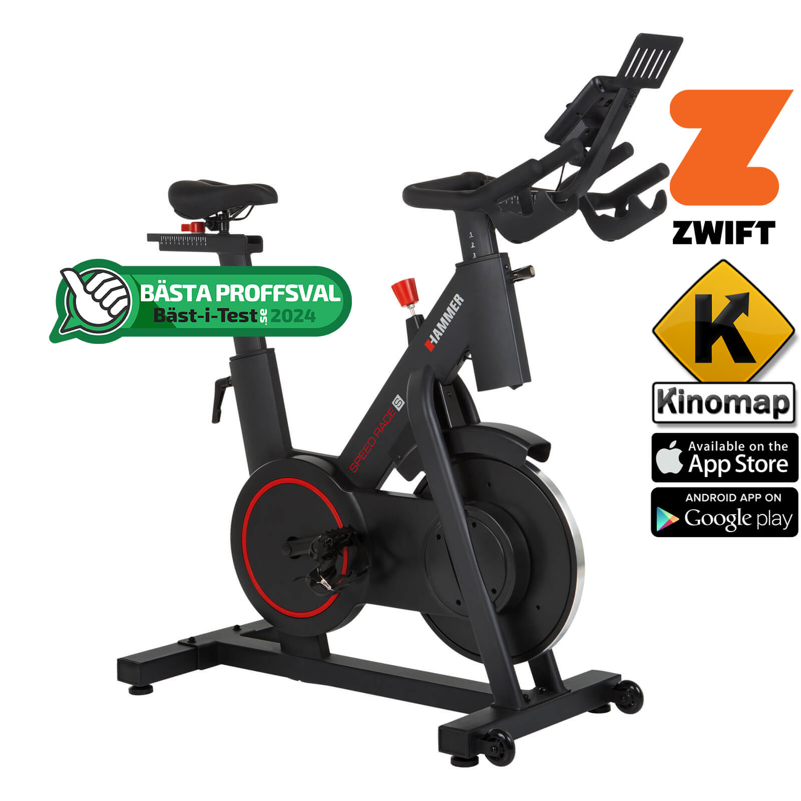 Sjekke Spinningsykkel, Speed Race S *Best i test 2024*, Hammer hos SportGymButikken.no