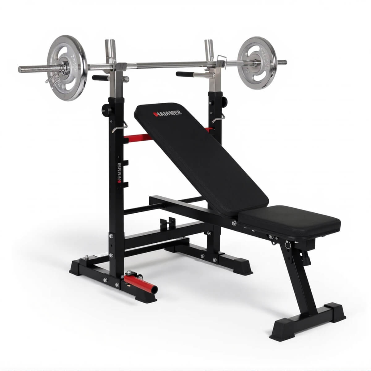 Treningsbenk Folding Bench & Barbell Rack Force 4.0, Hammer