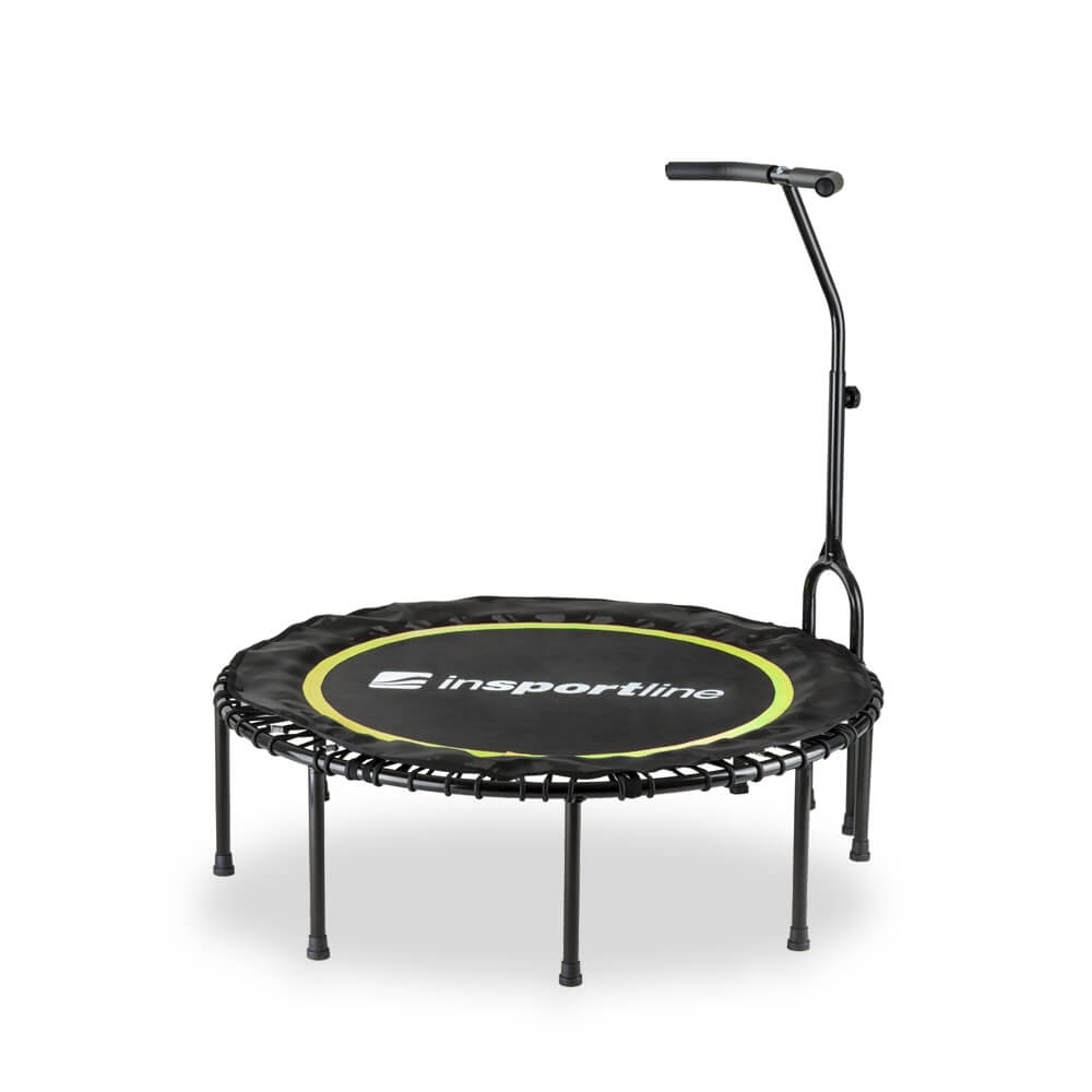 Sjekke Fjærfri trampoline Cordy, med håndtak 114 cm, yellow, inSPORTline hos Spo