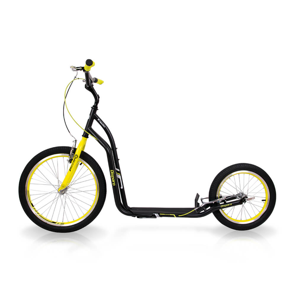 Sjekke Sparkesykkel Disparo V-Brake, black/yellow, inSPORTline hos SportGymButik