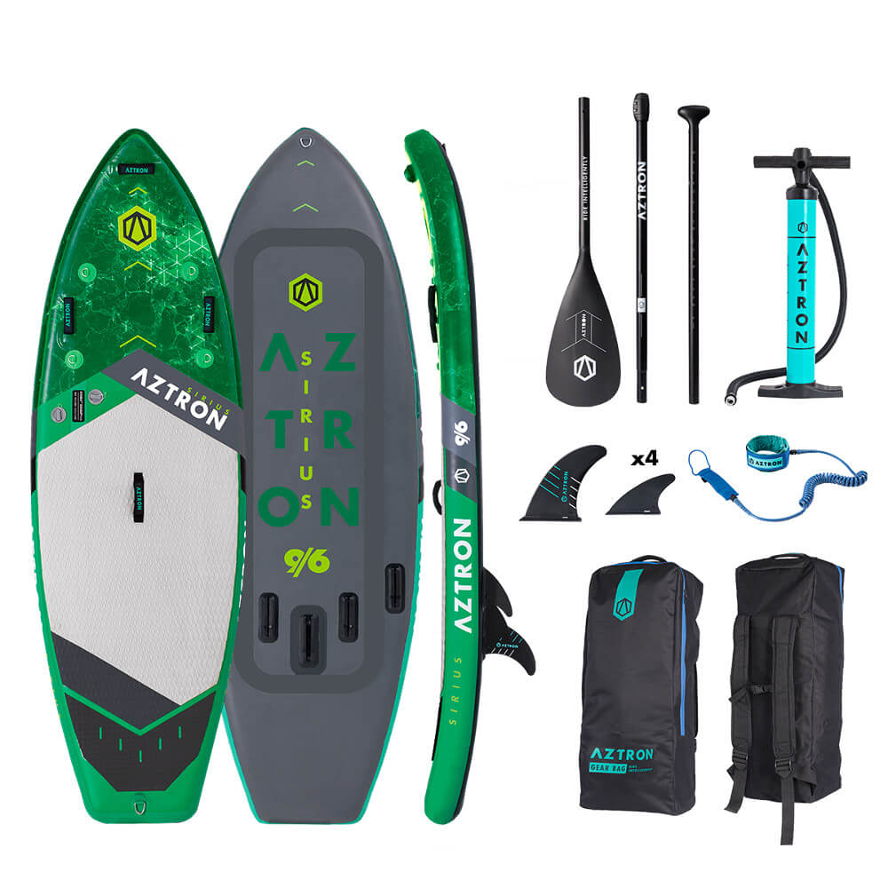 Sjekke Paddleboard, Aztron Sirius 9'6'', oppblåsbar SUPinkl. tilbehørspakker hos