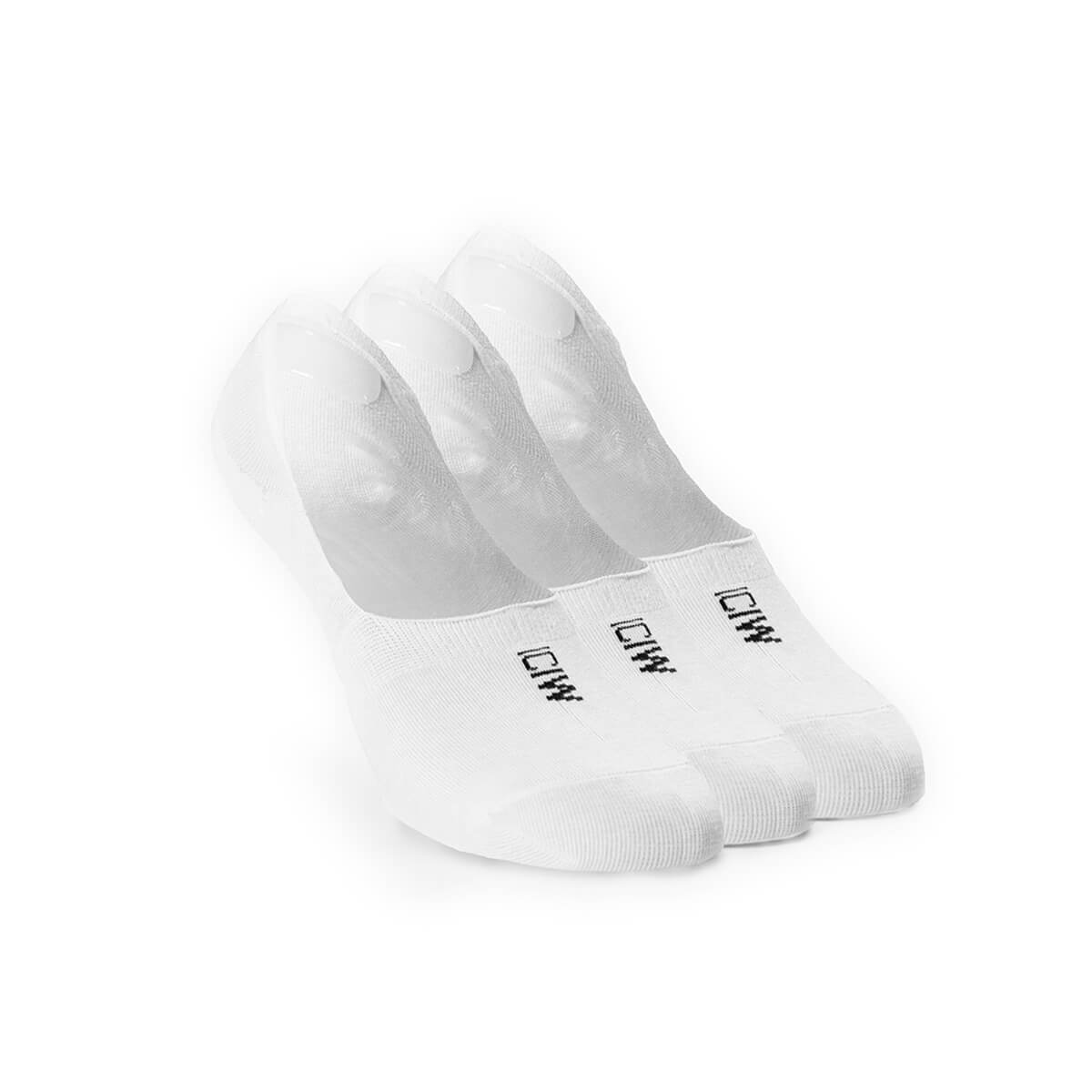 Sjekke Invisible Socks 3-pack, white, ICANIWILL hos SportGymButikken.no