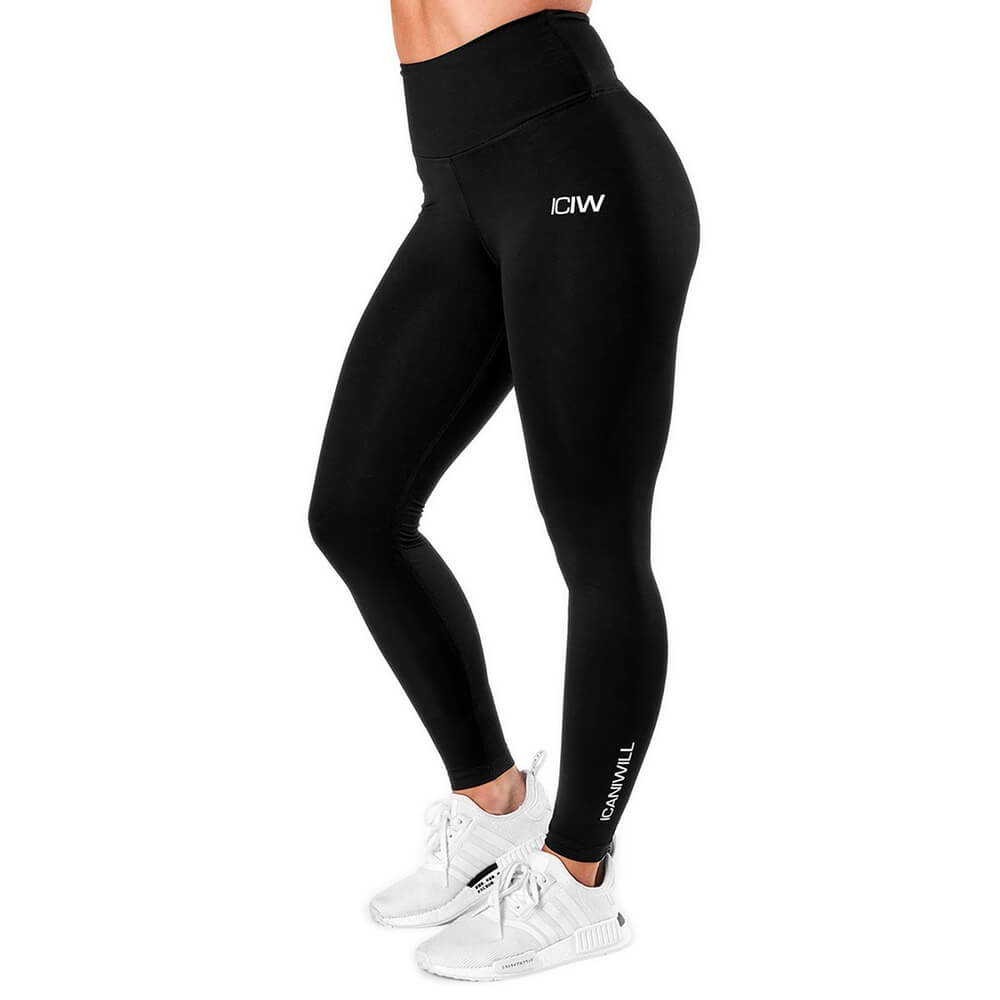 Sjekke Scrunch V-Shape Tights, black, ICANIWILL hos SportGymButikken.no