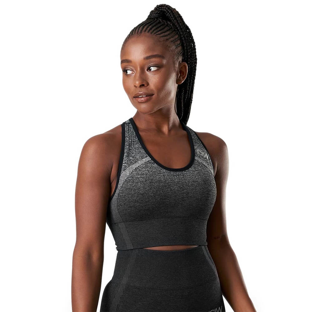 Ombre Seamless Sports Bra, graphite melange, ICANIWILL