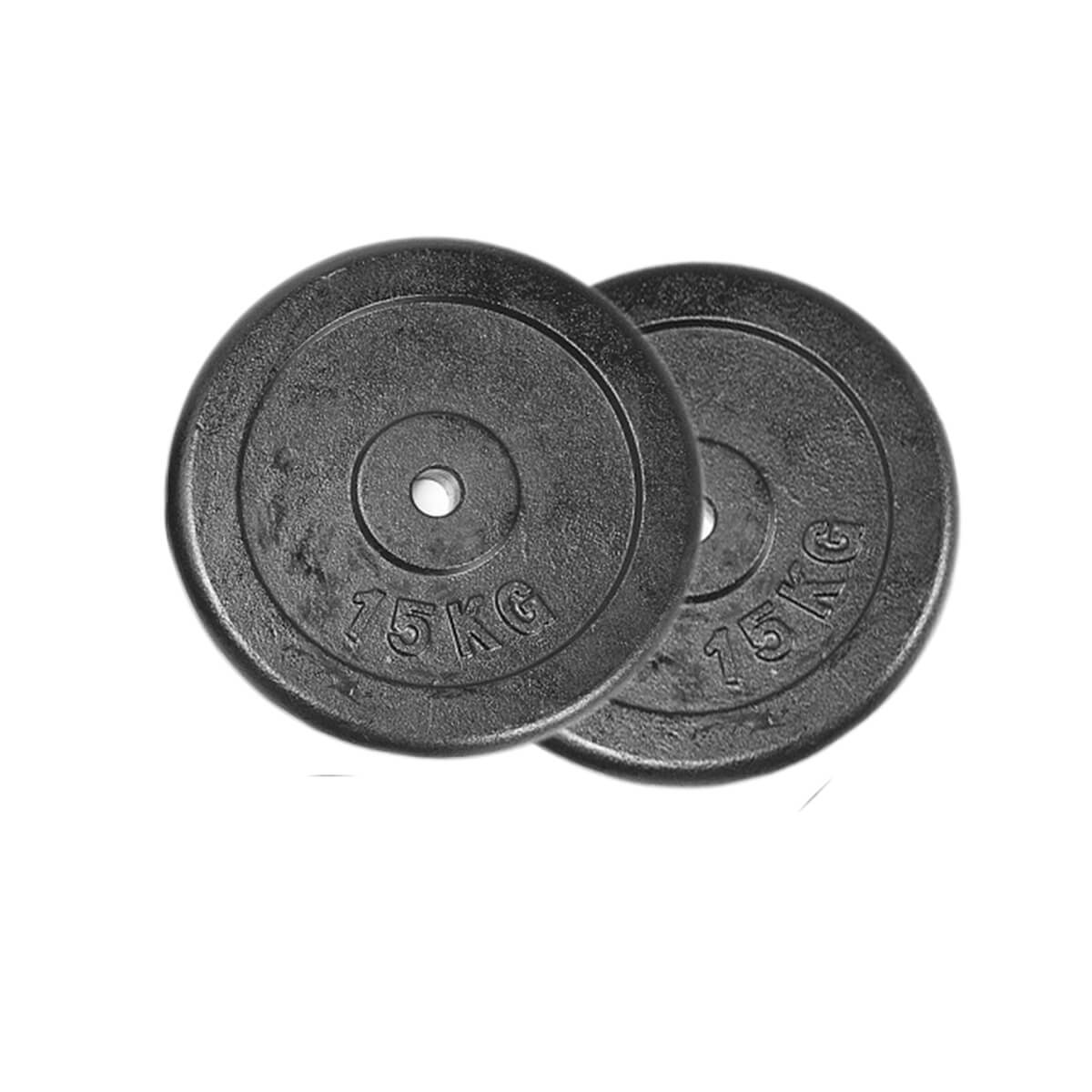 Sjekke Vektskiver Metall 25 mm. 2 x 15 kg hos SportGymButikken.no