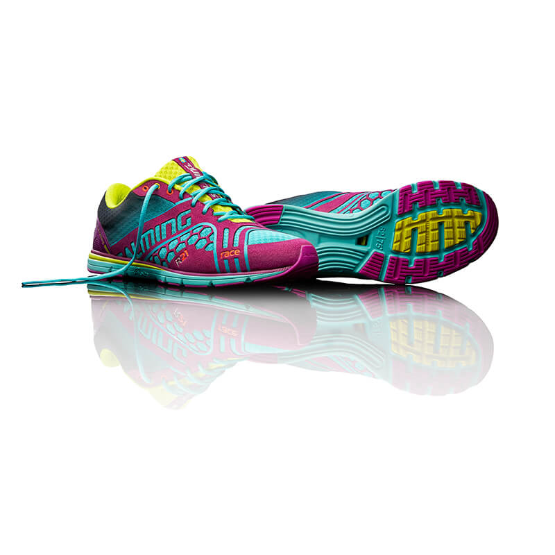 Sjekke Race 3 Women, turquoise/cactus flower, Salming Sports hos SportGymButikke