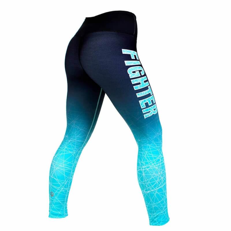 Gazelle Compression Tights, sort/turkis, Fighter