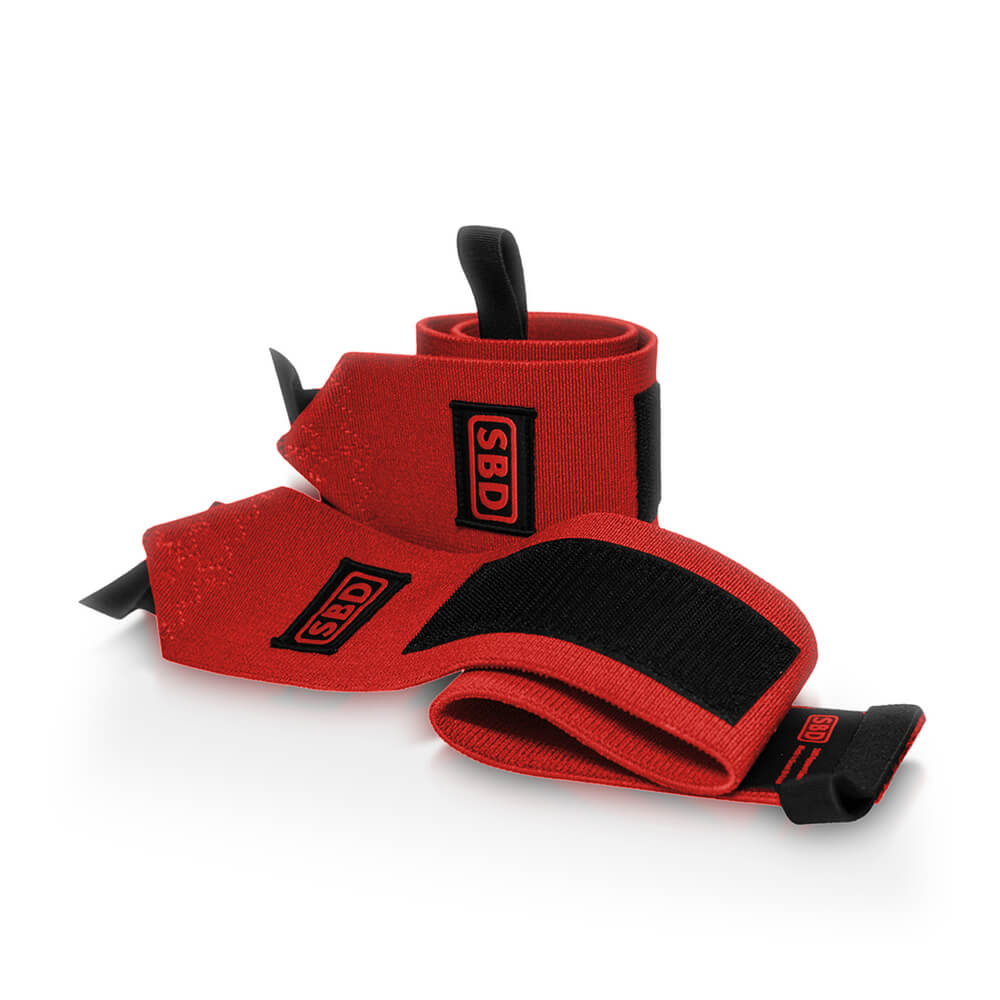 Sjekke SBD Wrist Wraps, red/black, SBD Apparel hos SportGymButikken.no