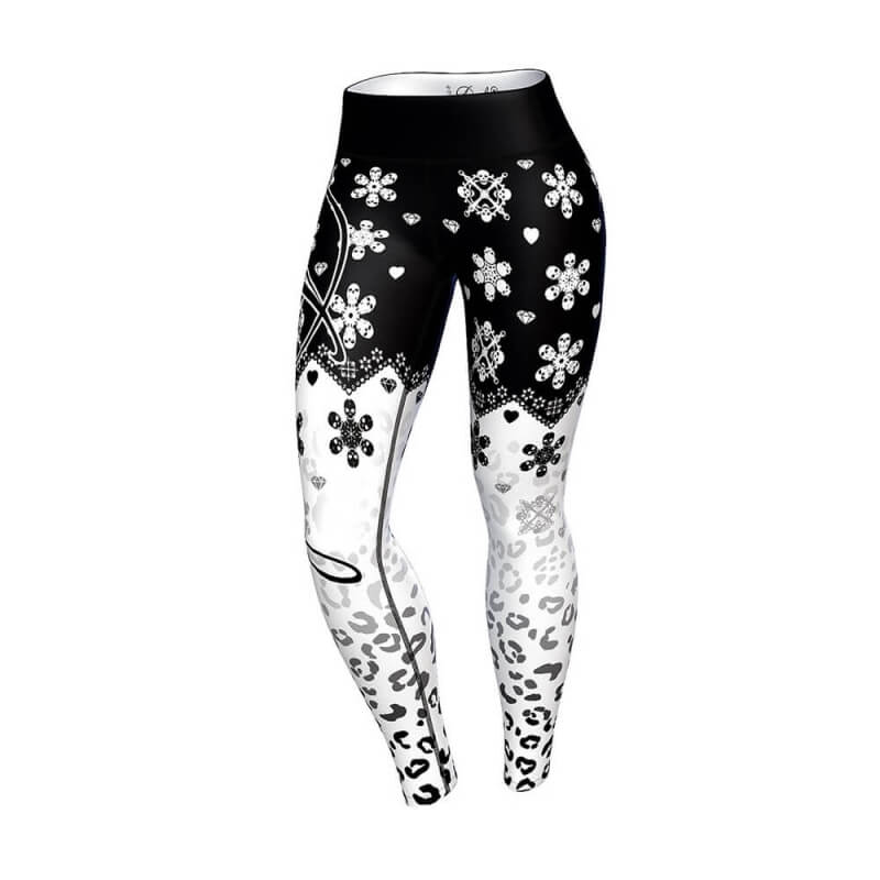 Sjekke Frost Leggings, black/white, Anarchy hos SportGymButikken.no