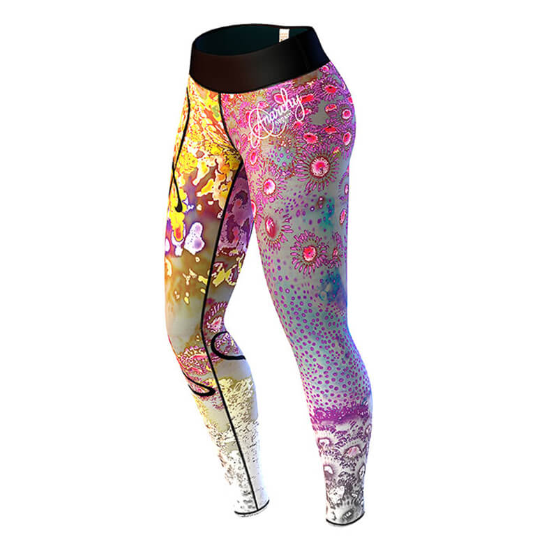 Sjekke Mermaid Tights, yellow/pink, Anarchy hos SportGymButikken.no