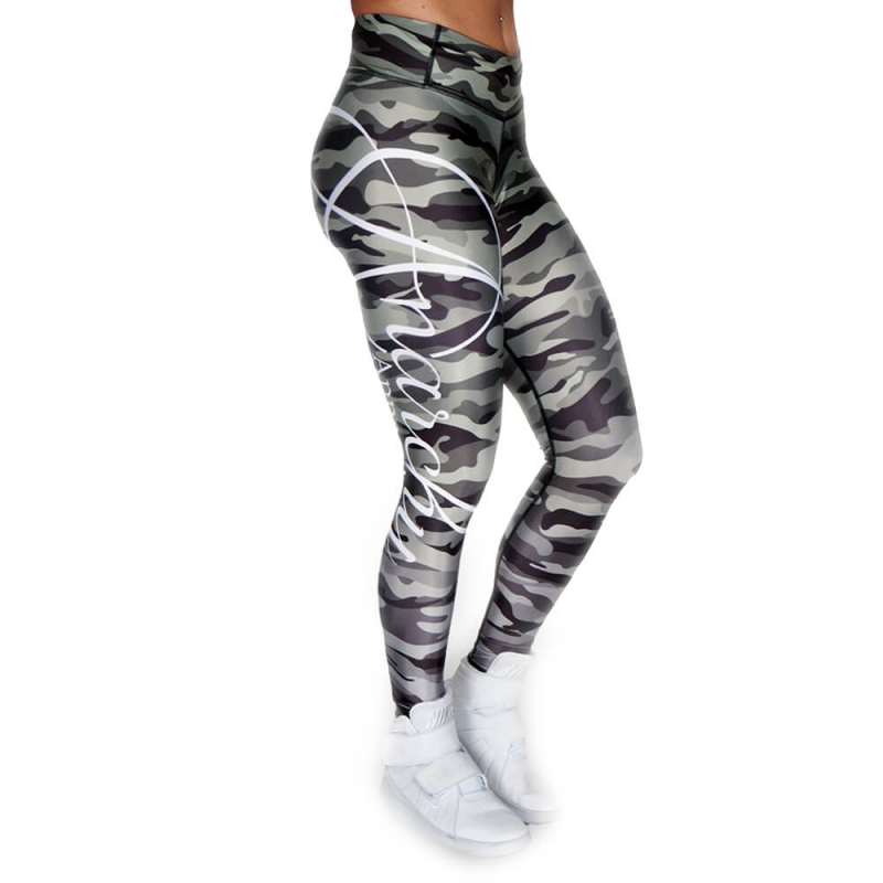 Sjekke Commando Leggings, grey/mixed, Anarchy Apparel hos SportGymButikken.no