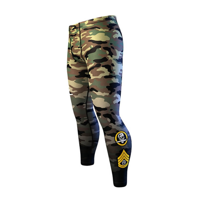 Woodland Mens Compression Tights, camo/black, Anarchy