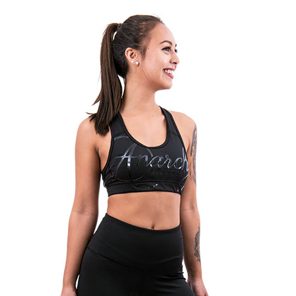 Sjekke Stealth Compressions Bra, black/black, Anarchy Apparel hos SportGymButikk