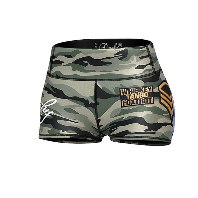 Sjekke Commando Hotpants, green/mixed, Anarchy Apparel hos SportGymButikken.no