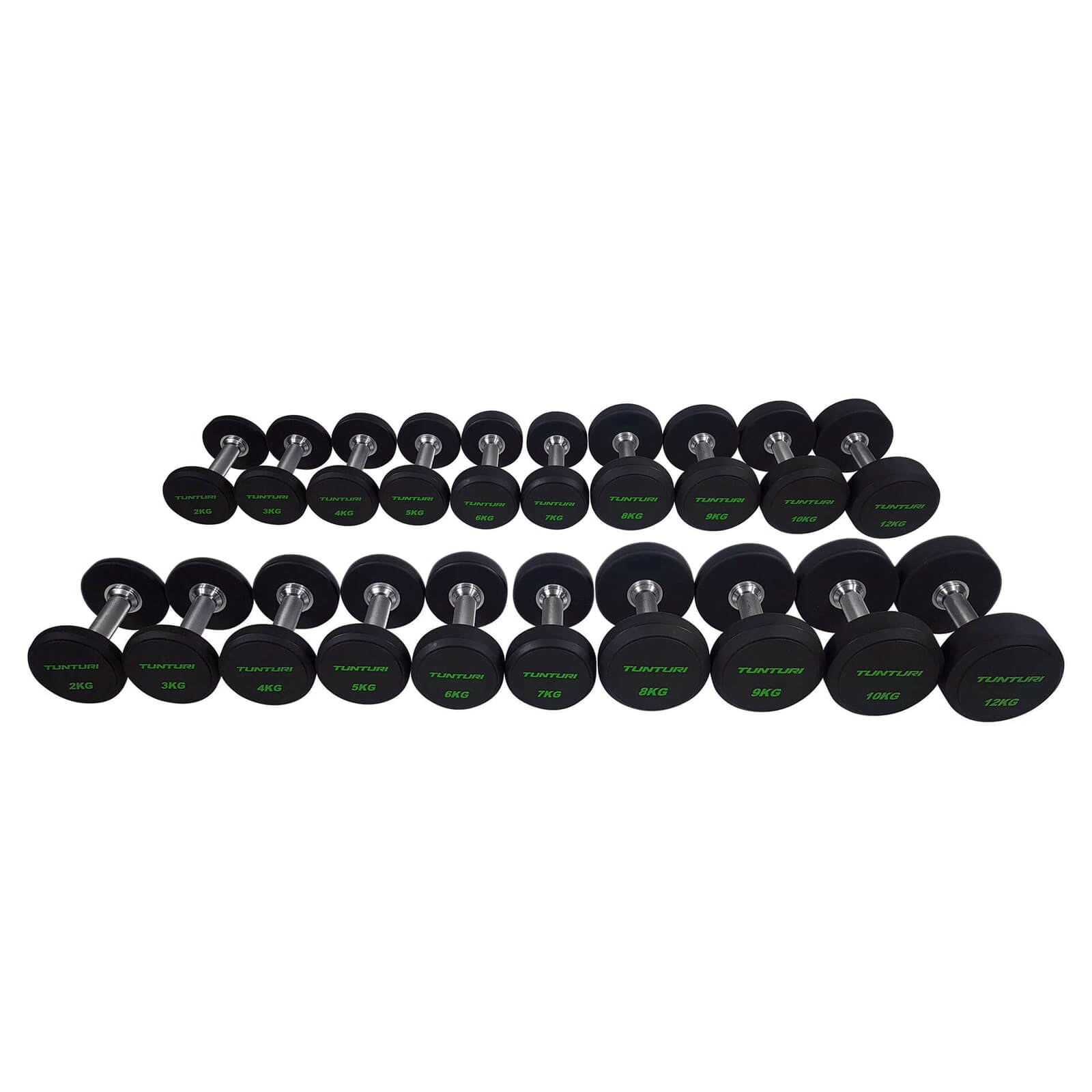 Sjekke PU Pro Dumbbell Set 2-12 kg, Tunturi hos SportGymButikken.no