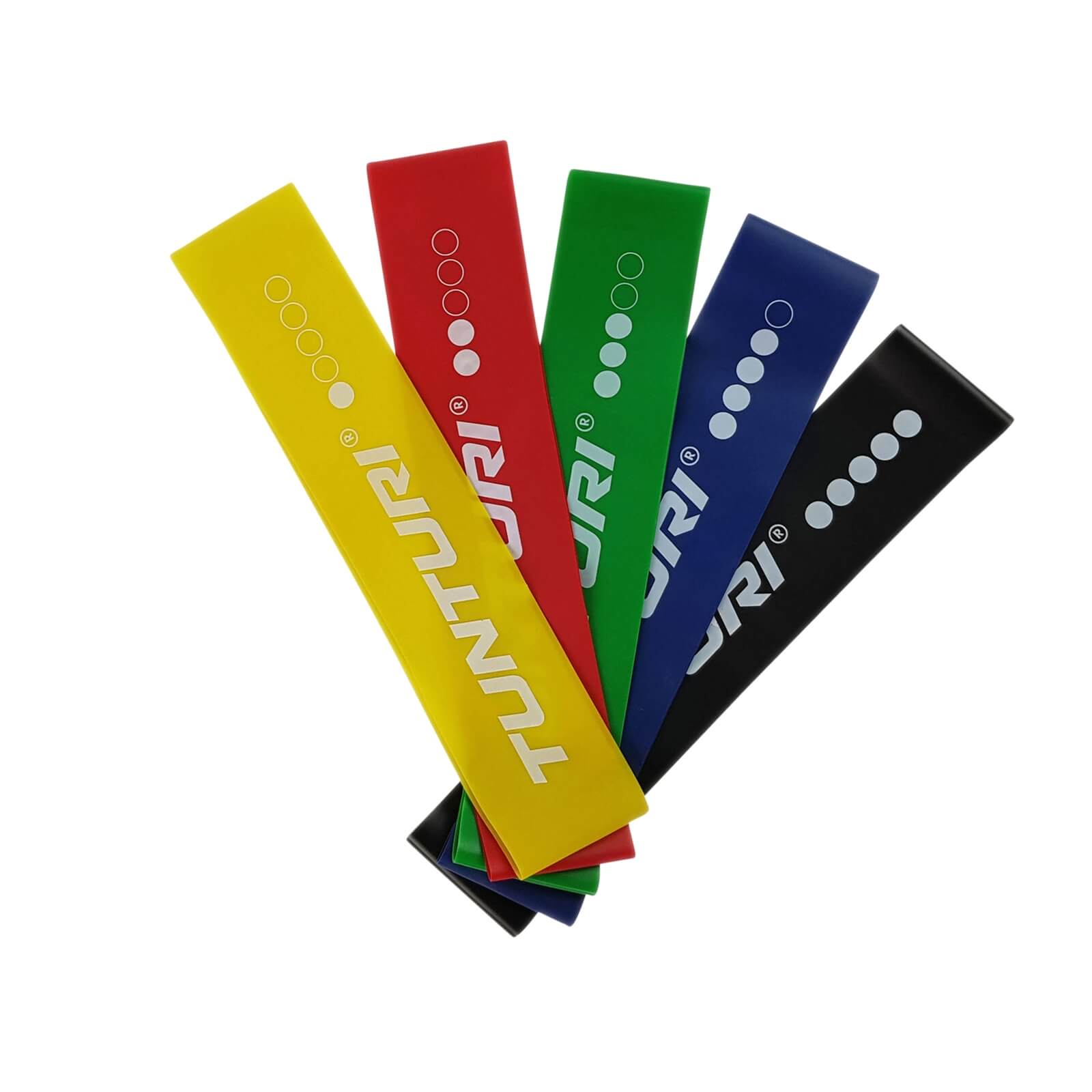 Mini Resistance Bands Sett, 5-pakke, Tunturi