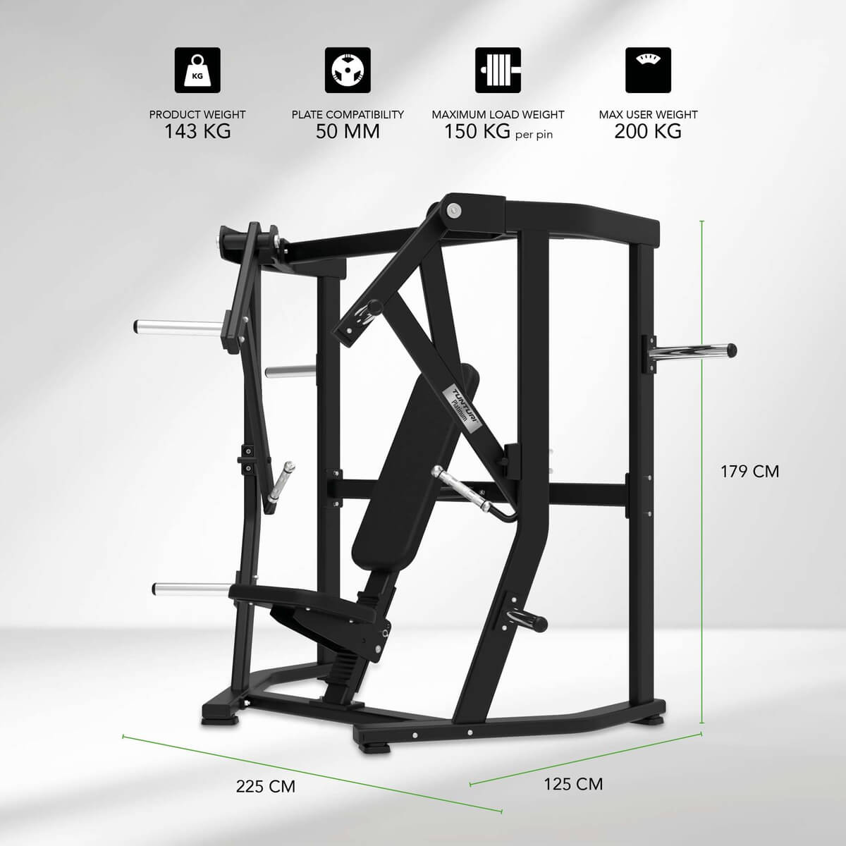 Tunturi Wide Chest Press Platinum, bilde 7 av 7