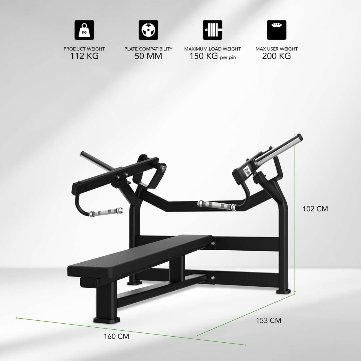Tunturi Horizontal Chest Press Platinum, bilde 7 av 7