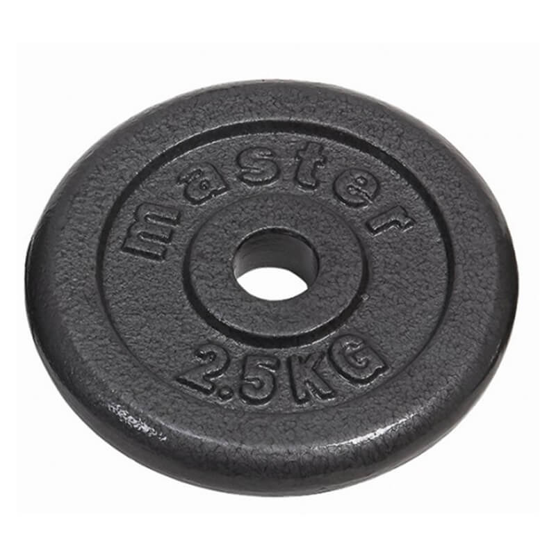 Sjekke Vektskive metall, 25 mm, 2 x 2,5 kg hos SportGymButikken.no