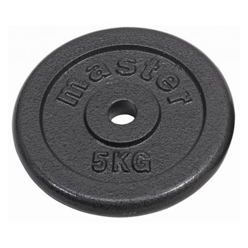 Sjekke Vektskive metall, 25 mm, 2 x 5 kg hos SportGymButikken.no