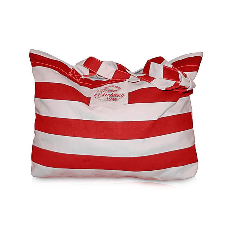 Big Beach Bag, red comb, Marine