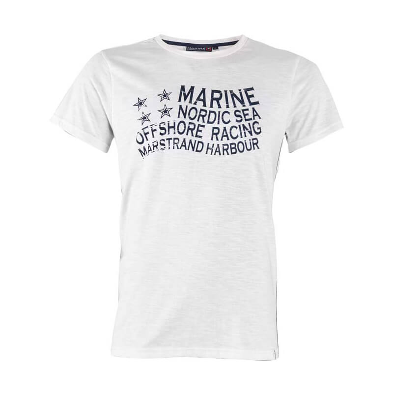 Sjekke T-Shirt, offwhite, Marine hos SportGymButikken.no