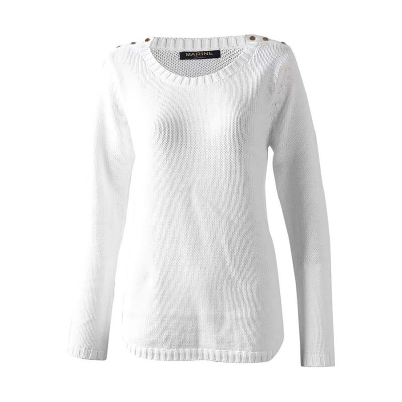 Sjekke Skagen Lady Sweater, offwhite, Marine hos SportGymButikken.no