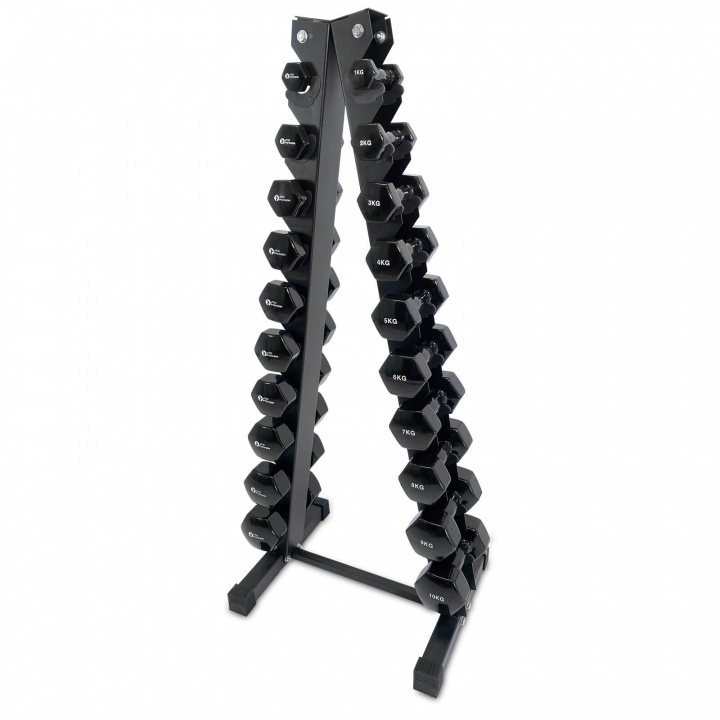 Sjekke Vinylmanualsett Black 1-10 kg & Manualstativ, JTC Power hos SportGymButik