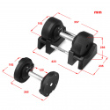 Justerbare manualer PRO med stativ, 2 x 4-23.5 kg, JTC Power