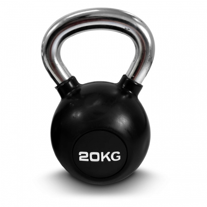 Sjekke Kettlebell gummi/krom 20 kg, JTC Power hos SportGymButikken.no