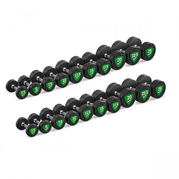 Polyuretan-manualer, 10 par: 2.5 – 25 kg i gruppen Styrke / Pakke / Manualpakke hos Sportgymbutikken.no (13-MS-UFD-SET-27)