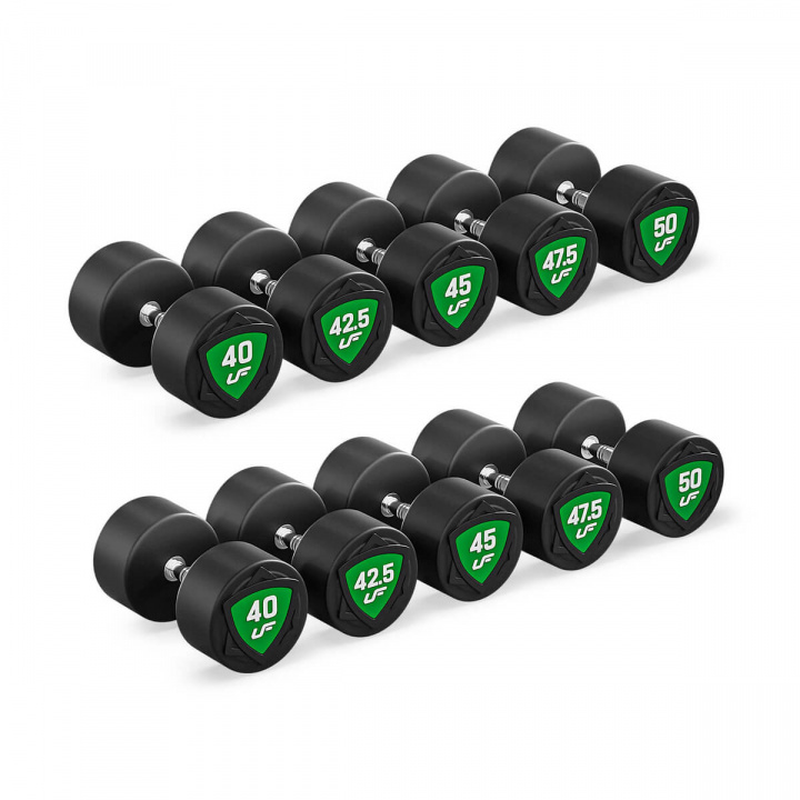 Polyuretan-manualer, 5 par: 40 – 50 kg i gruppen Styrke / Pakke / Manualpakke hos Sportgymbutikken.no (13-MS-UFD-SET-45)