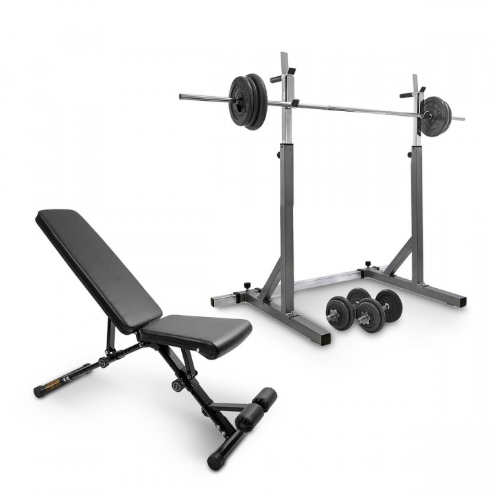 Sjekke Benk, Stativ, Vektstang og Manualsett 50 kg, JTC Power hos SportGymButikk