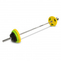 Olympisk vektstangsett, gummi 90 kg
