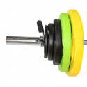 Olympisk vektstangsett, gummi 90 kg