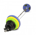 Olympisk vektstangsett, gummi 140 kg