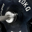Olympisk vektstangsett, gummi 120 kg, Eurosport Fitness