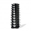 Manualsett krom med stativ, 10-par: 1 - 10 kg, JTC Power
