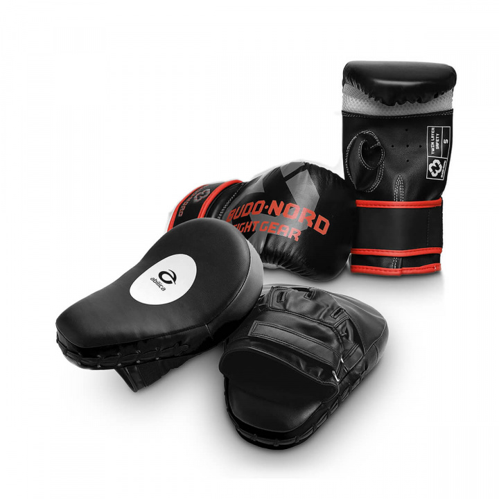 Sjekke Boxercise-pakke Speed Alpha, sort/rød, Budo-Nord / Abilica hos SportGymButikken.no