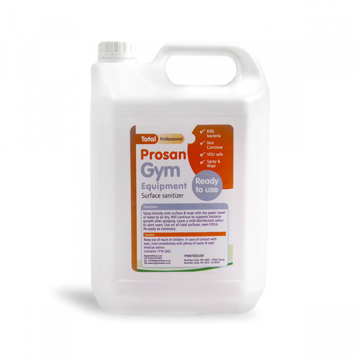 Rengjøring for gym, Antibakteriell, 5 liters refill, Prosan Gym i gruppen Mosjon / Tilbehør hos Sportgymbutikken.no (51-PN1010)