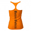 Printed T-back, bright orange, Better Bodies