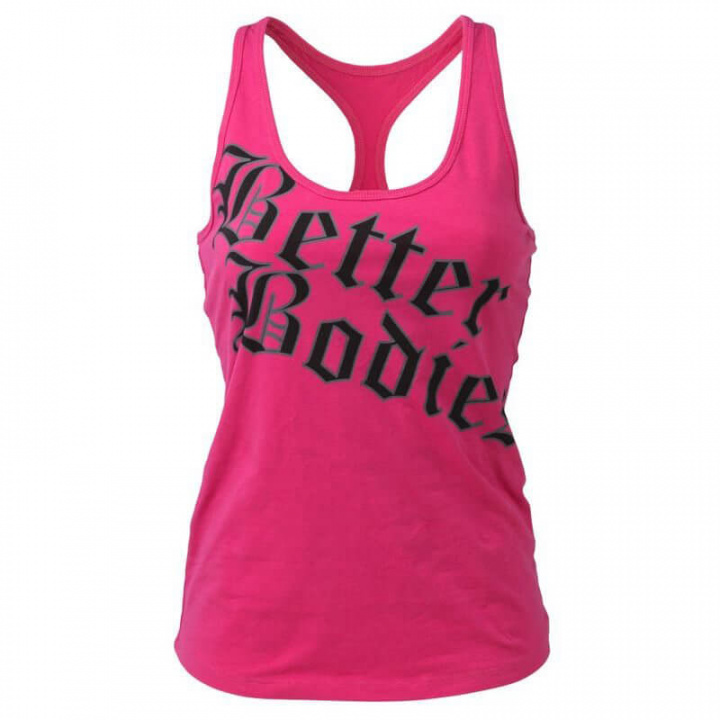 Sjekke Printed T-back, hot pink, Better Bodies hos SportGymButikken.no