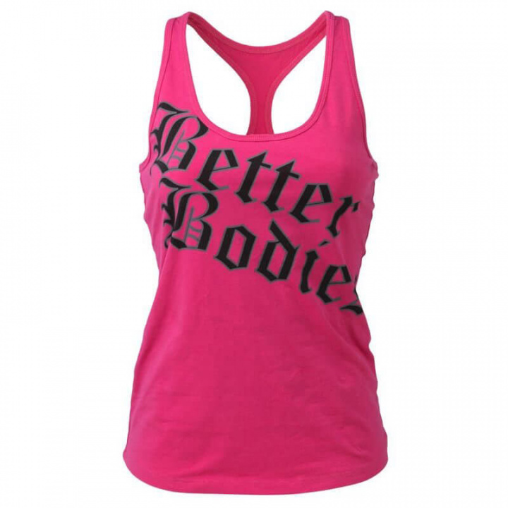 Sjekke Printed T-back, hot pink, Better Bodies hos SportGymButikken.no