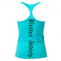 Printed T-back, aqua blue, Better Bodies