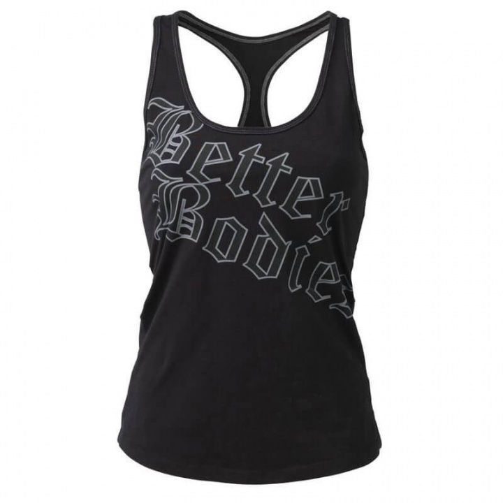 Sjekke Printed T-back, black, Better Bodies hos SportGymButikken.no