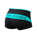 Shaped Hotpant, black/aqua, Better Bodies