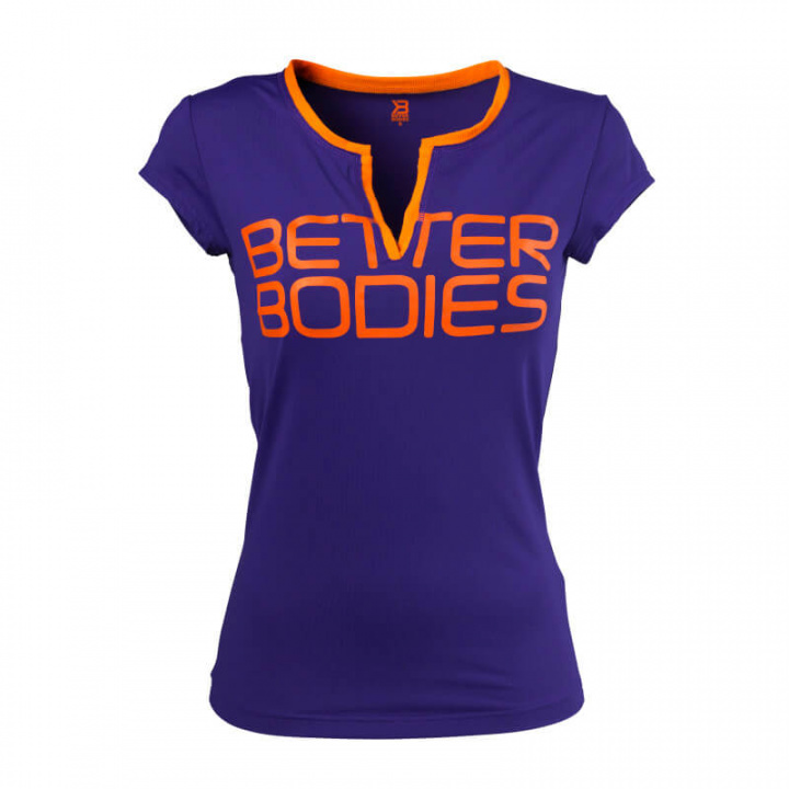Sjekke Fitness V-Tee, athletic purple, Better Bodies hos SportGymButikken.no
