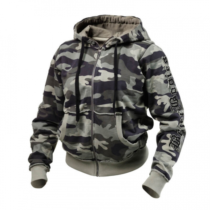 Sjekke Heavy Street Hoodie, green camo print, Better Bodies hos SportGymButikken