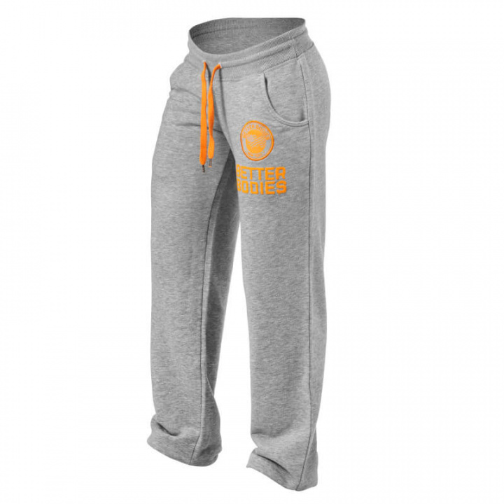 Sjekke Shaped Sweatpant, grey melange, Better Bodies hos SportGymButikken.no