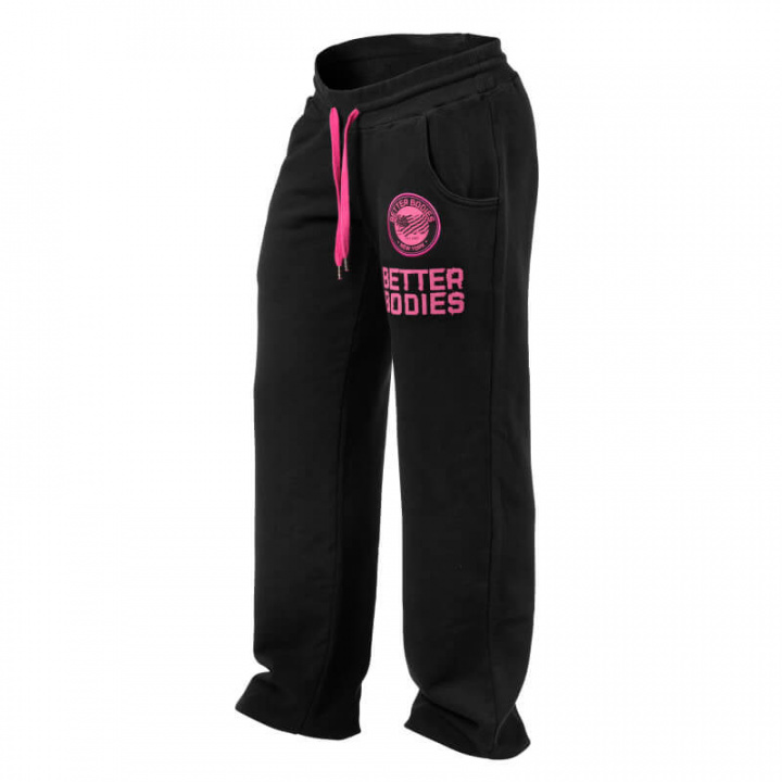 Sjekke Shaped Sweatpant, black, Better Bodies hos SportGymButikken.no